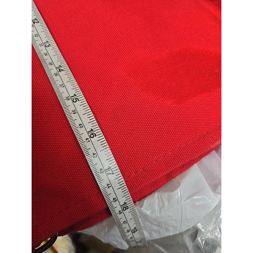 Vtg Marimekko Red Canvas Messenger Bag Briefcase Made in Finland Metal Corner - Picture 10 of 10